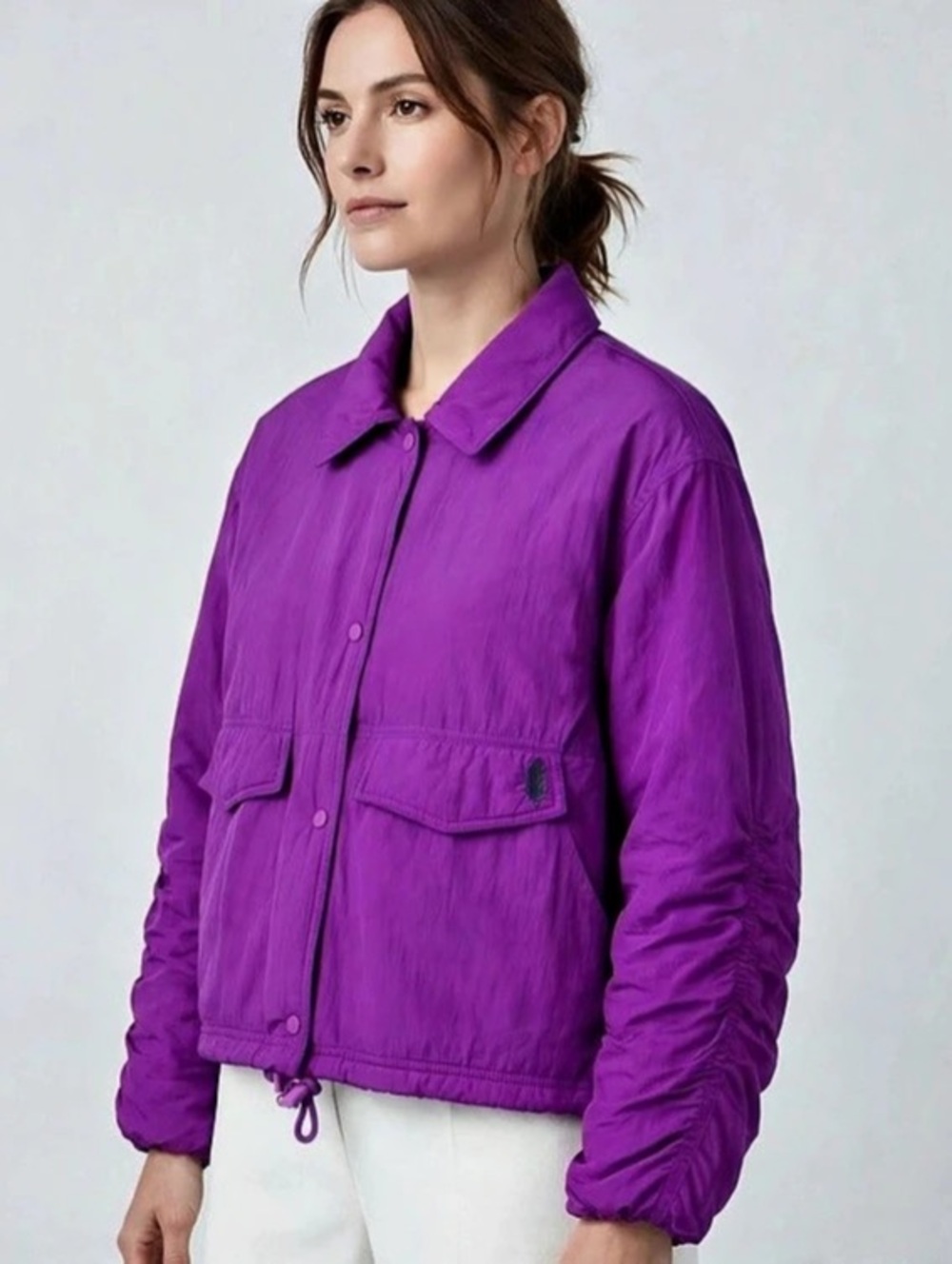 Free People FP Movement Pippa Packable Puffer Jacket Purple XS